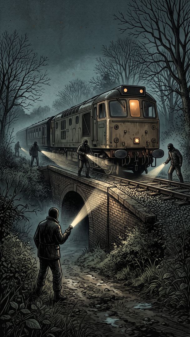 Still from the episode “How to rob a train: ask it nicely to stop”